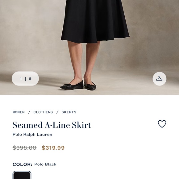 Ralph Lauren Black Linen Skirt - Picture 7 of 7